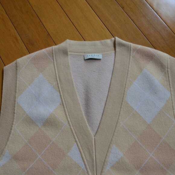 Sandro Sleeveless jacquard sweater size 1 US S - Picture 4 of 11